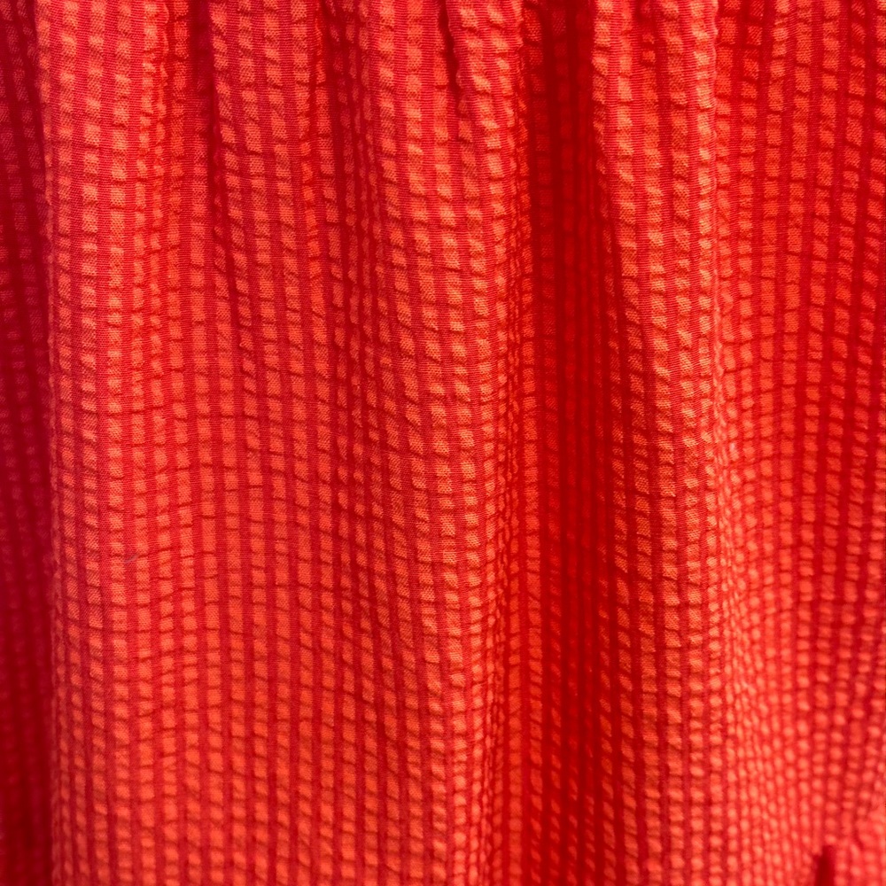 London Times Seersucker Tiered Dress Size L NWOT - Picture 4 of 8
